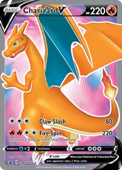 PokeDATA - Check current Pokemon card values for Charizard V SWSH050!